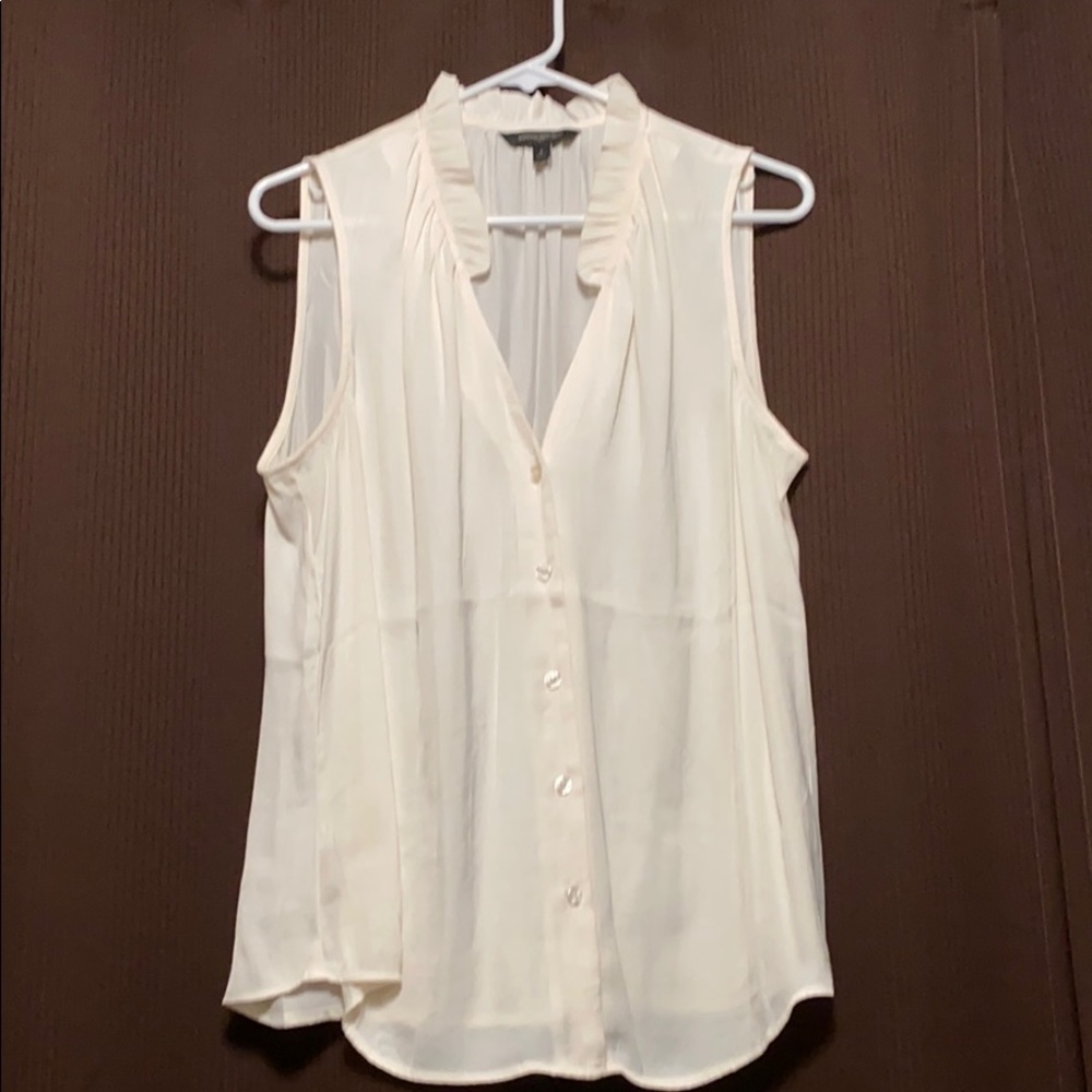Banana Republic Factory Sleeveless Ruffle Blouse